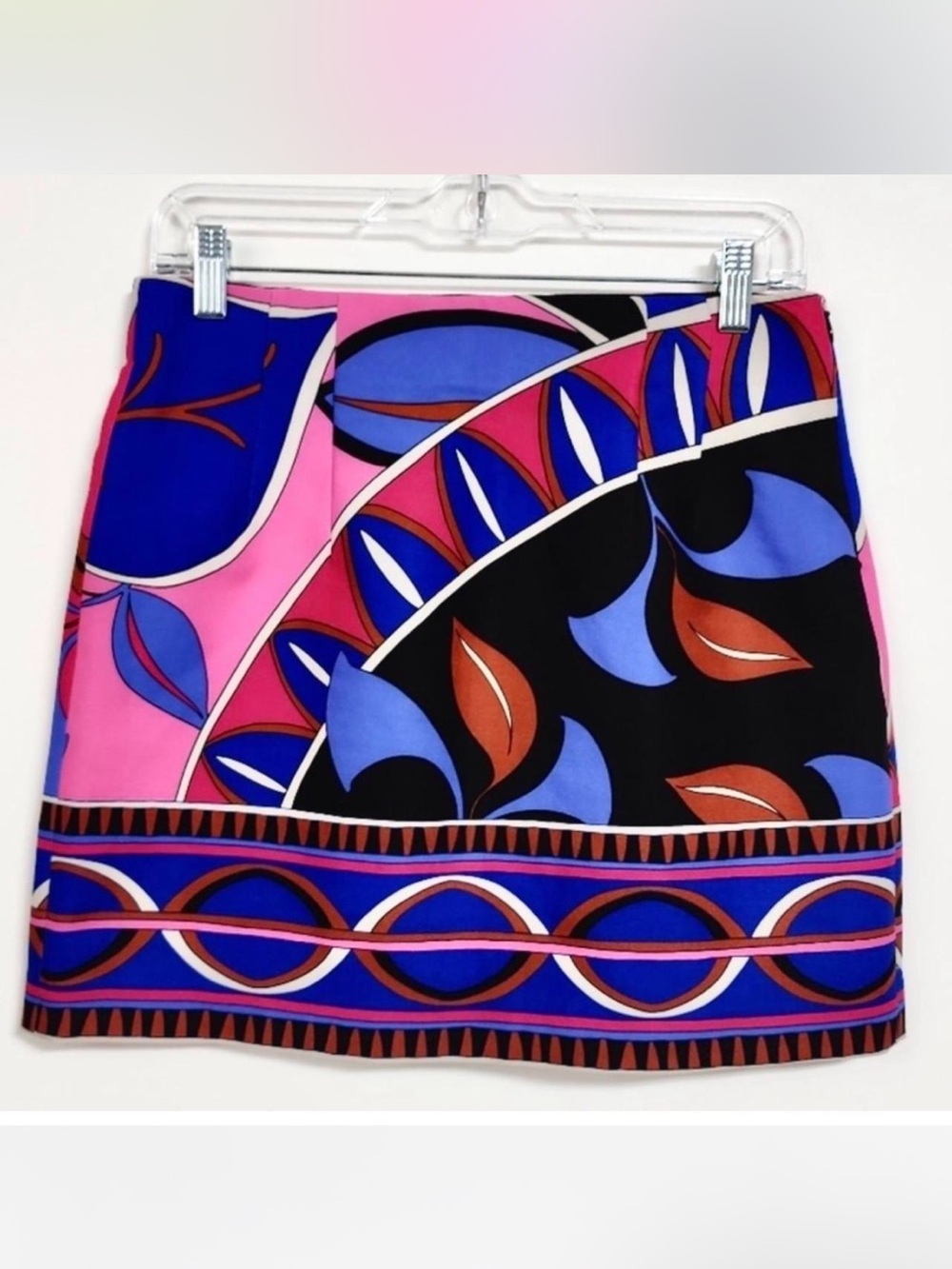 ZARA limited edition Pucci style M  sBold Geometric Print Mini Skirt